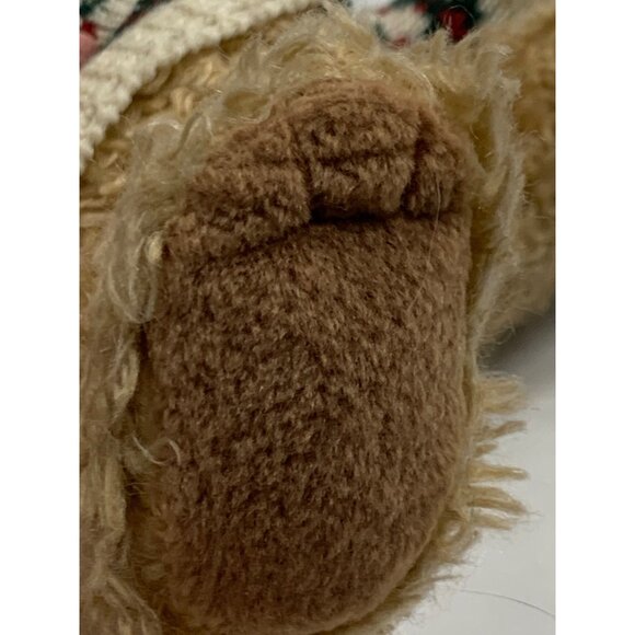 Vintage Plush Beary Theodor Teddy Festive Knit Sweater Hat 8" Polyester Soft - Picture 8 of 14